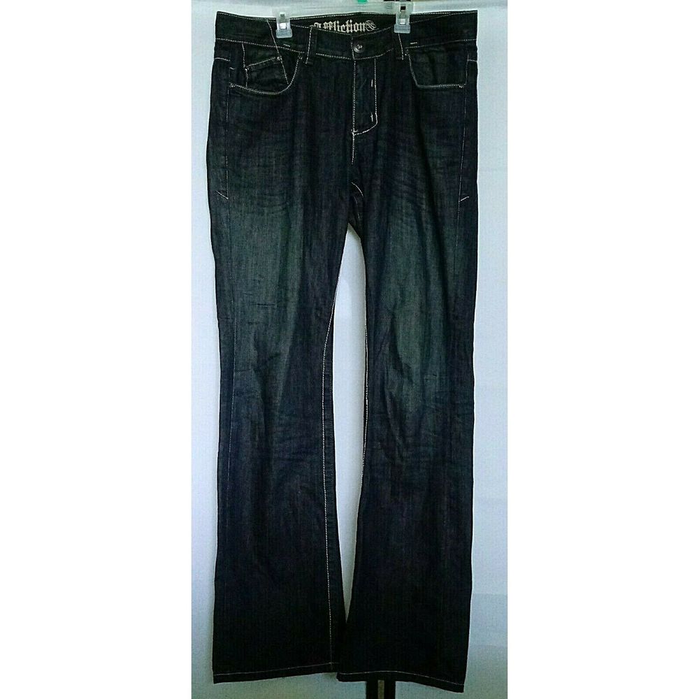 Affliction Denim Killers Mens 36x34 Dark Blue
